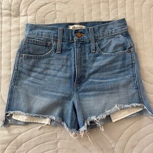 Madewell High Waist Cut Off Denim Shorts
